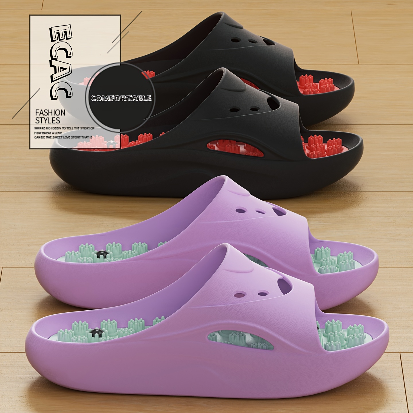 Men Shoes Men - Women Men EVA Massage Slippers Thick