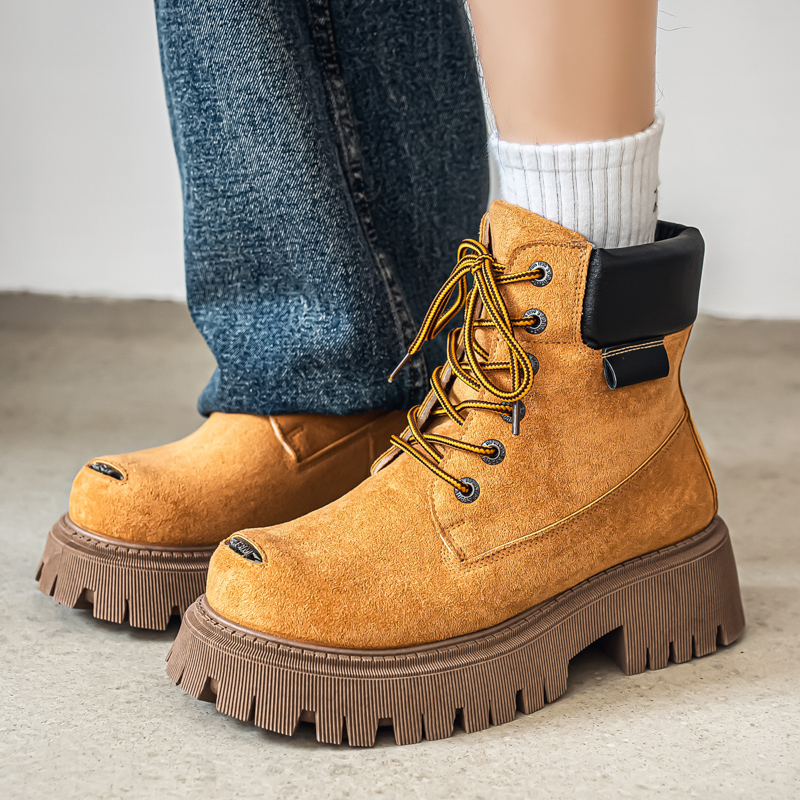 Men Shoes Boots - Classic High Top Boots Outdoor Leather