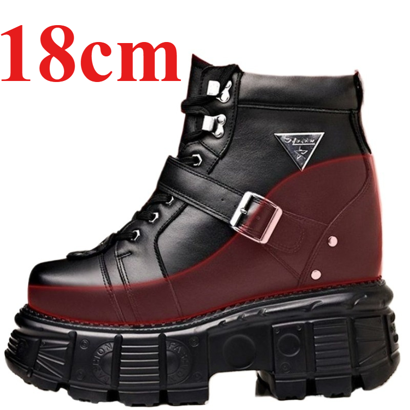 Men Shoes Boots - Genuine Leather Motorcycle Boots Shoes for