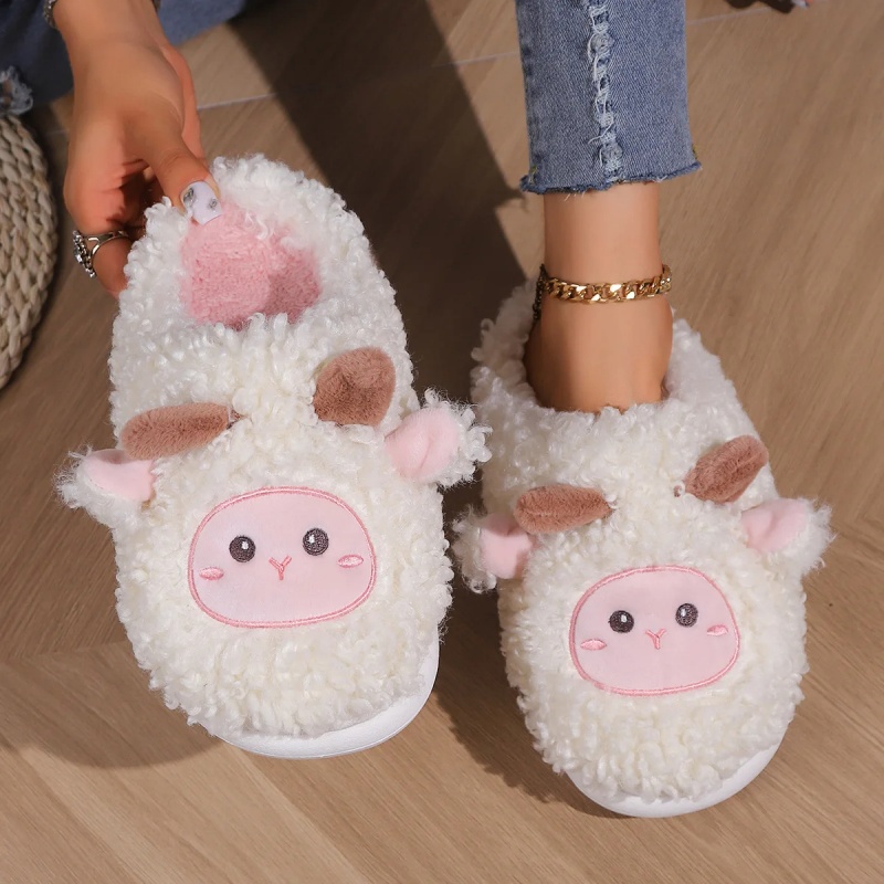 Men'S Shoes To Women'S - Winter Lovely Little Sheep Slippers For
