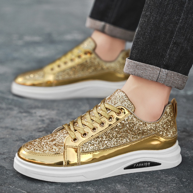 Gold Men's Sneakers 2025 New L - Men'S Shoes Size 42 In Us recension och pris