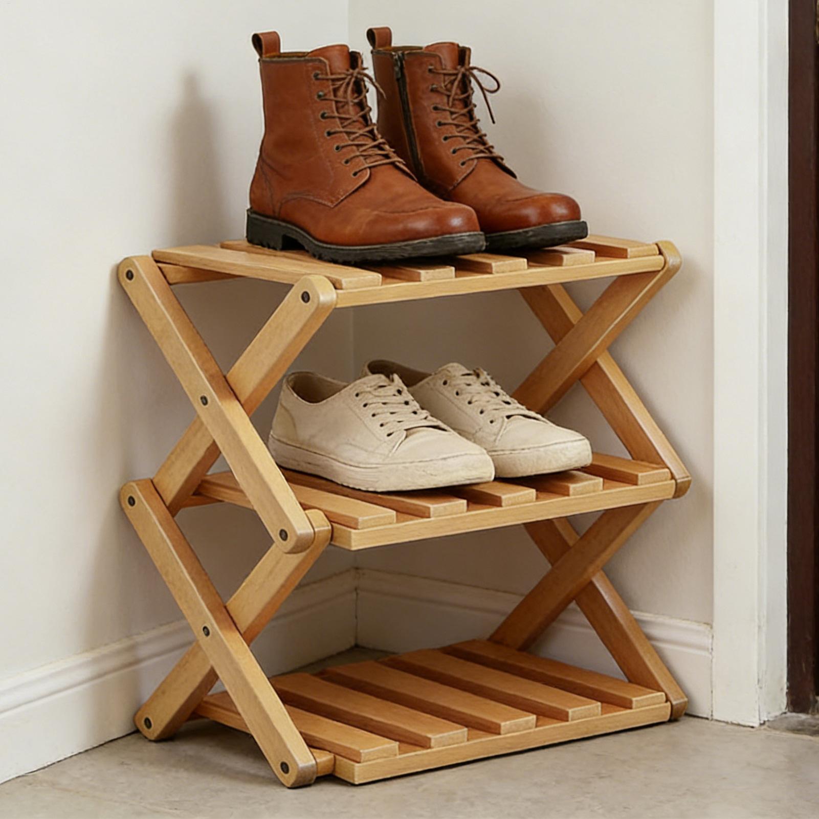 Wooden Shoe Racks 3-Tier Expan - Men Shoes Rack recension och pris