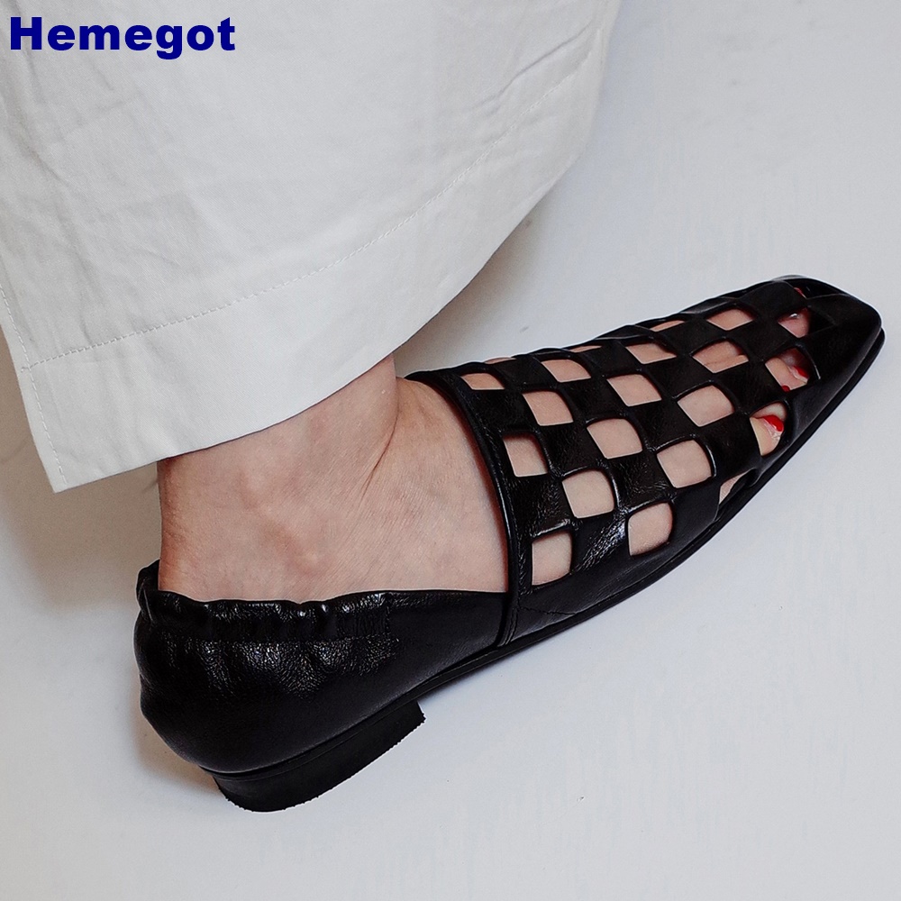 Women Black Caged Flat Sandals - Men Shoes Men recension och pris