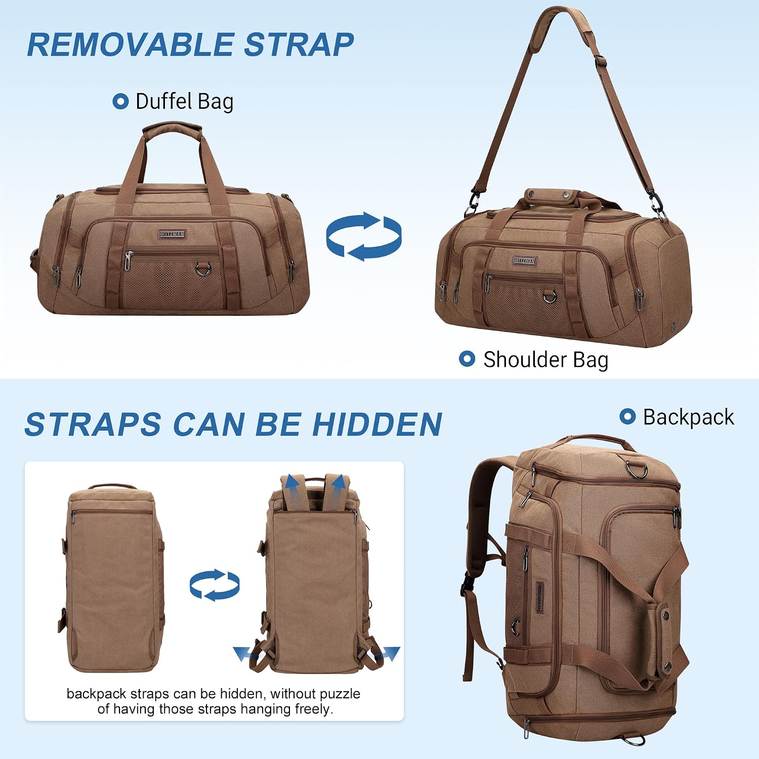 Canvas Duffle Bag for Men 3 in - Men Shoes Men recension och pris