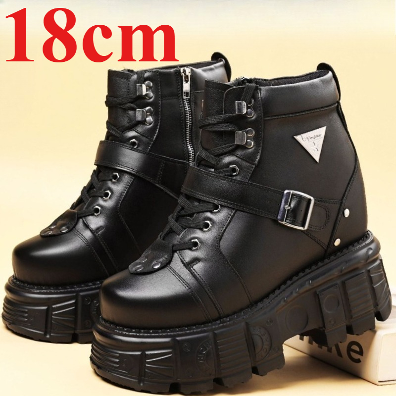Genuine Leather Motorcycle Boo - Men Shoes Boots recension och pris