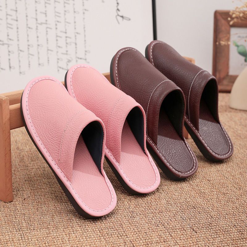 Concise Faux Leather Slippers  - Men'S Shoes Size 42 In Us recension och pris