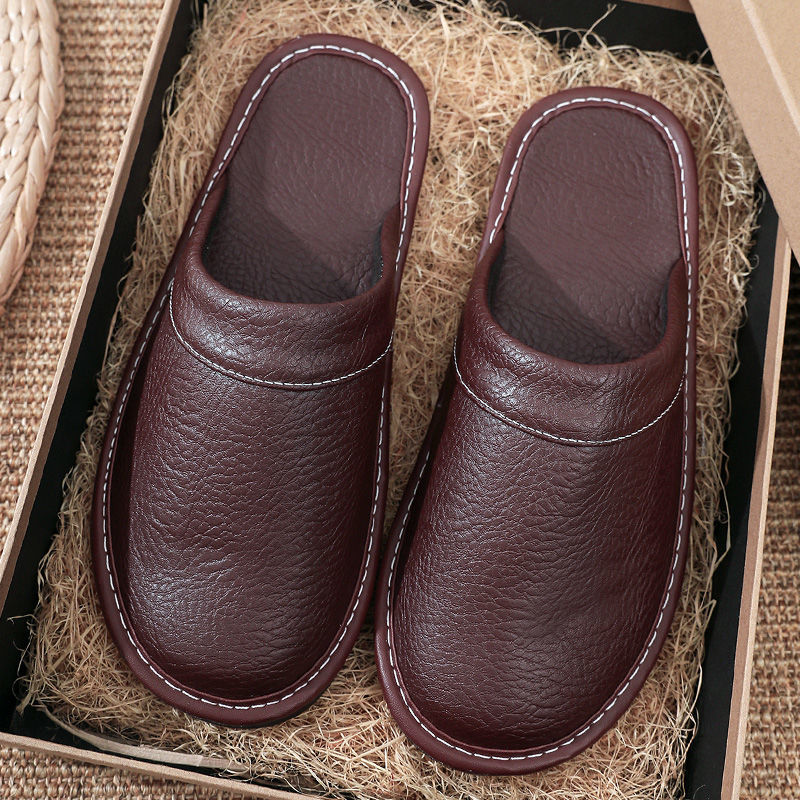 Concise Faux Leather Slippers  - Men'S Shoes Size 42 In Us recension och pris